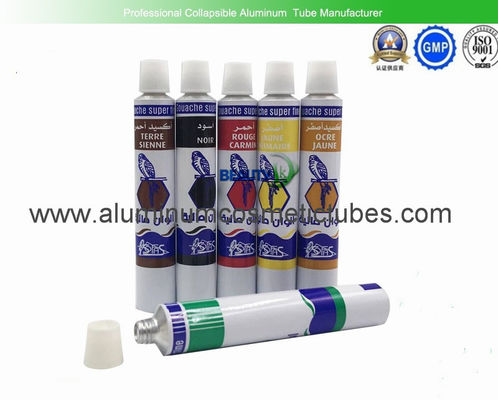 China Eco Friendly Aluminum Paint Tubes Watercolor Pen Pigment Packaging Corrosion Resistant supplier