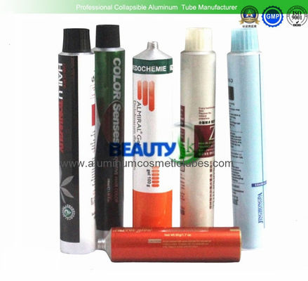 China Hair Color Cream Aluminum Tube Containers , High Standard Aluminum Ointment Tubes supplier