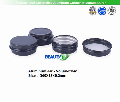 China Matte Black color 30ml Cosmetic Packaging Face Body Care Cream Empty Aluminum Container Jars supplier