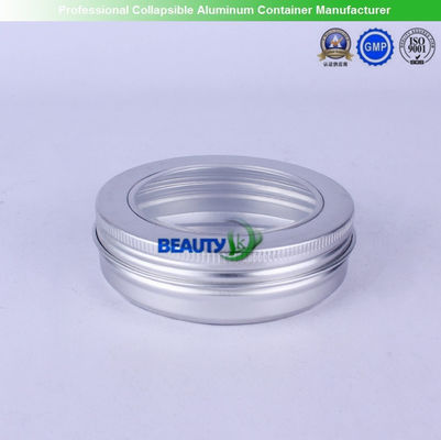 China 100ml  Empty Cosmetic Cream packaging Aluminum Jars with clear Windows supplier